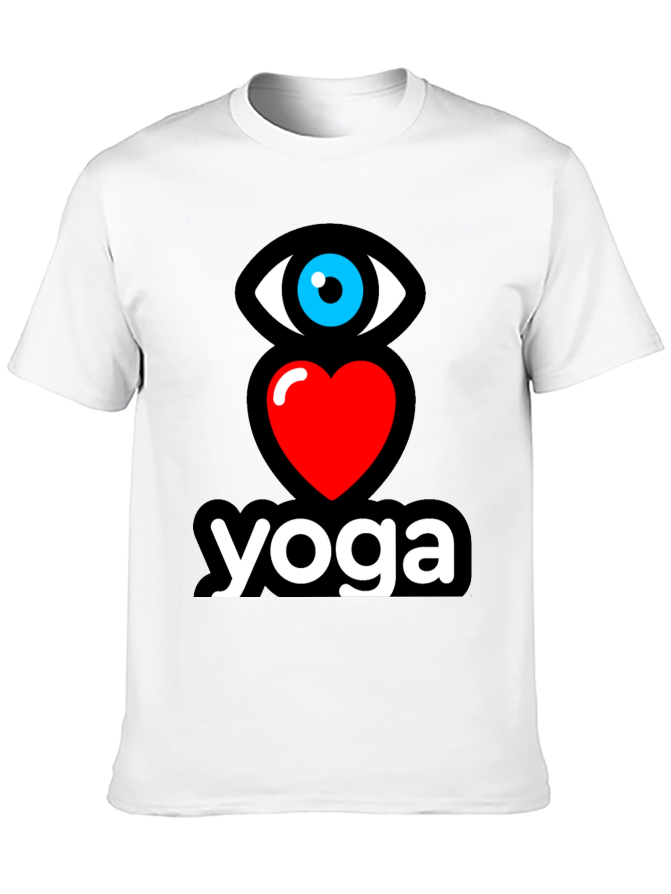 Eye Heart Yoga Black Graphic T-Shirt