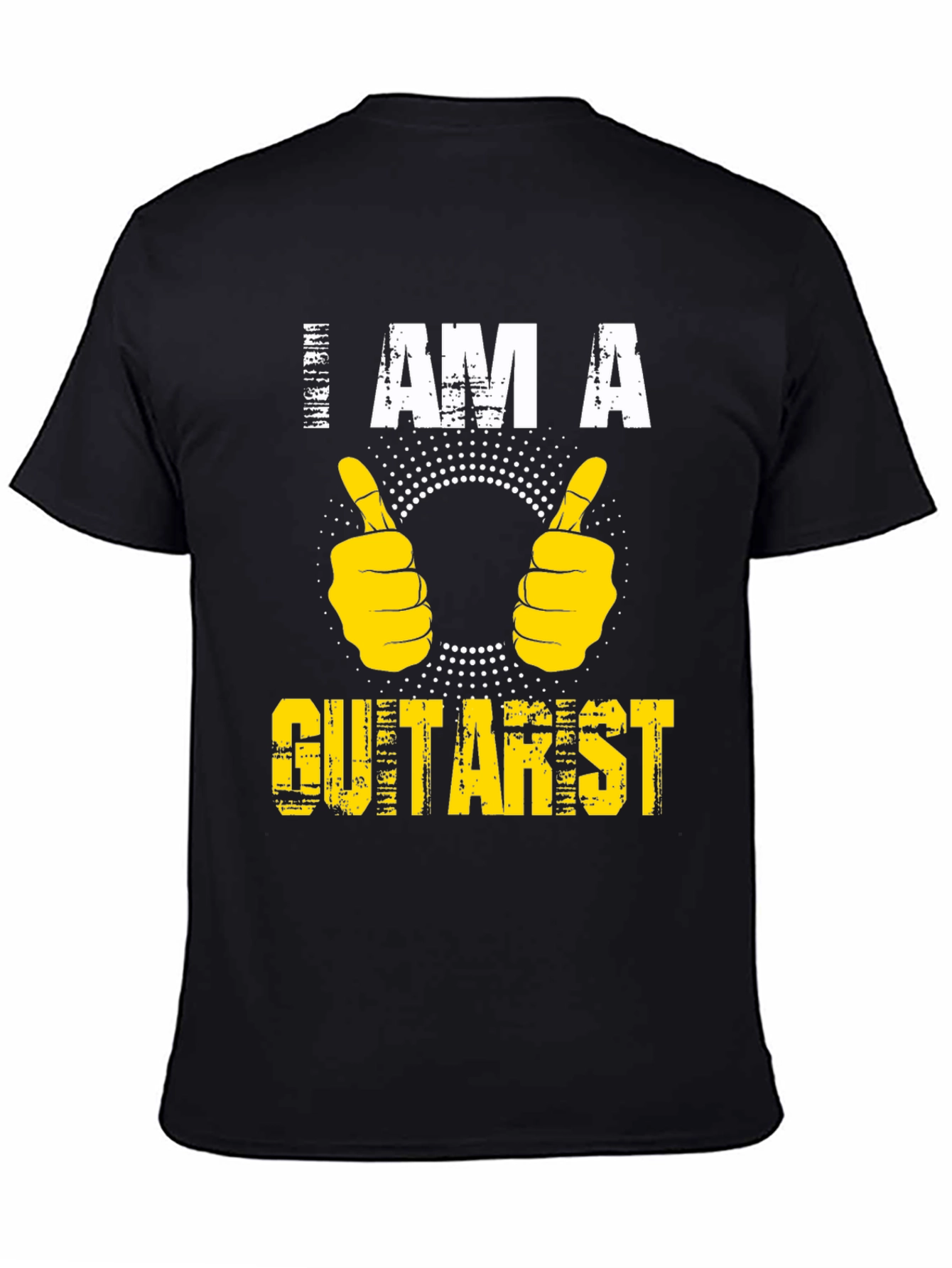 I Am A Guitarist Graphic T-Shirt - Black