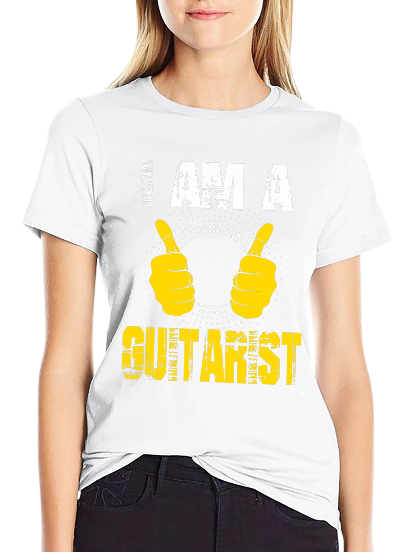 I Am A Guitarist Graphic T-Shirt - Black