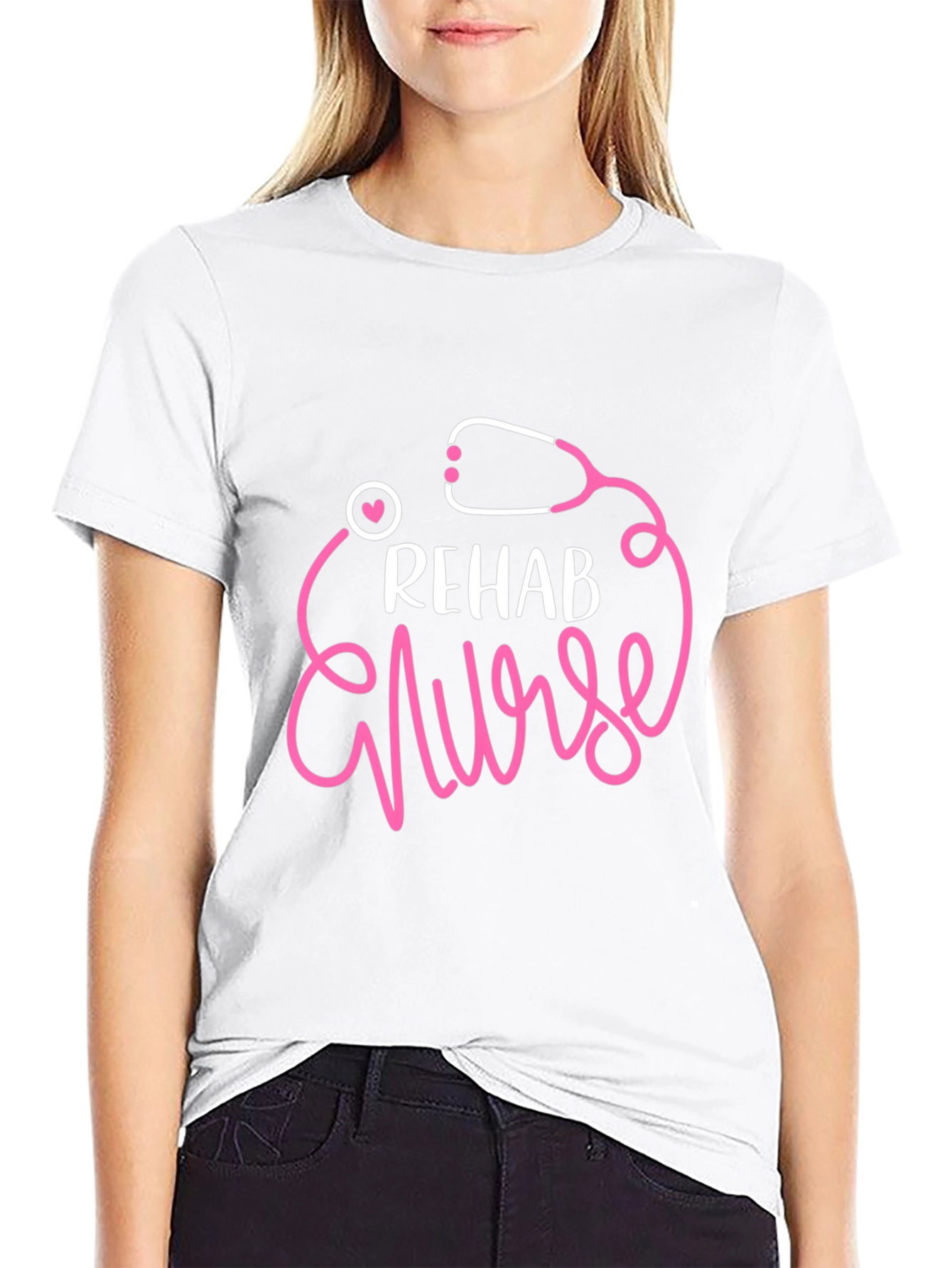 Rehab Nurse T-Shirt - Stethoscope Graphic Tee