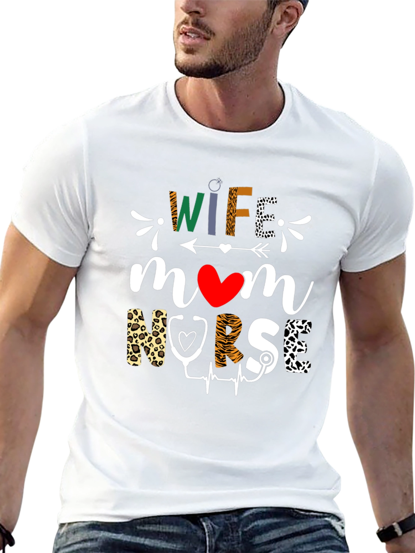 Wife Mom Nurse Graphic T-Shirt