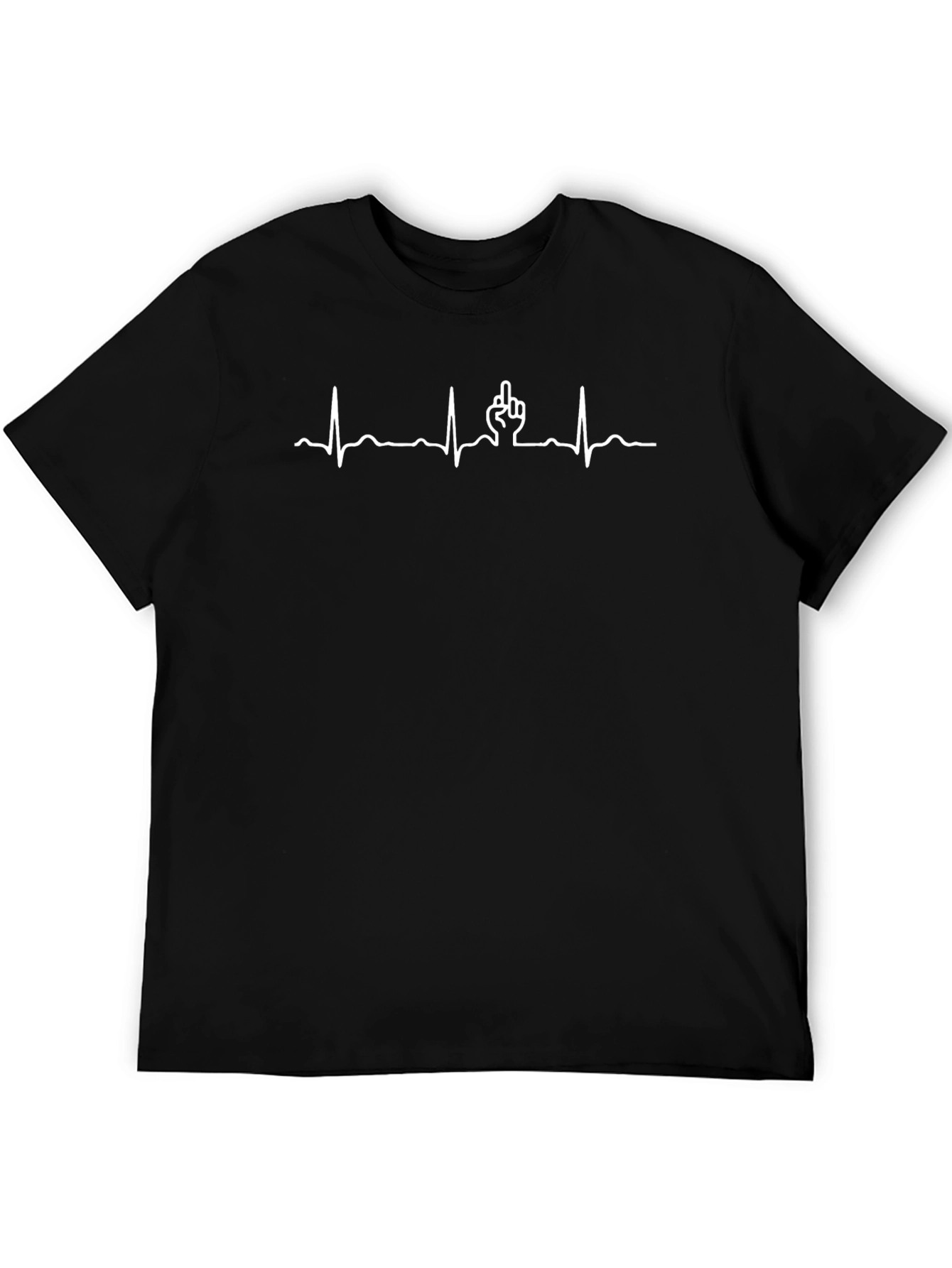 Heartbeat Middle Finger T-Shirt - Bold Statement Tee