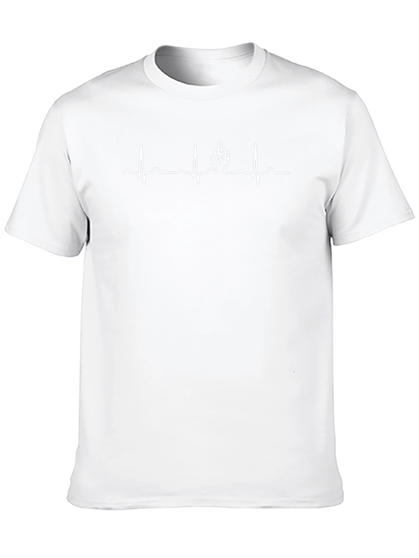 Heartbeat Middle Finger T-Shirt - Bold Statement Tee