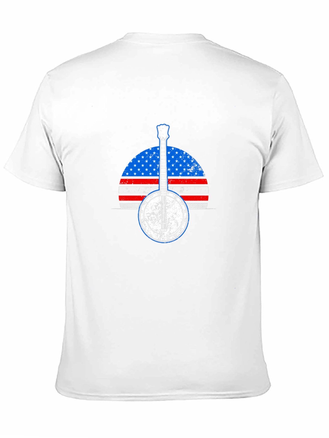 Banjo American Flag T-Shirt - Music Patriotic Tee