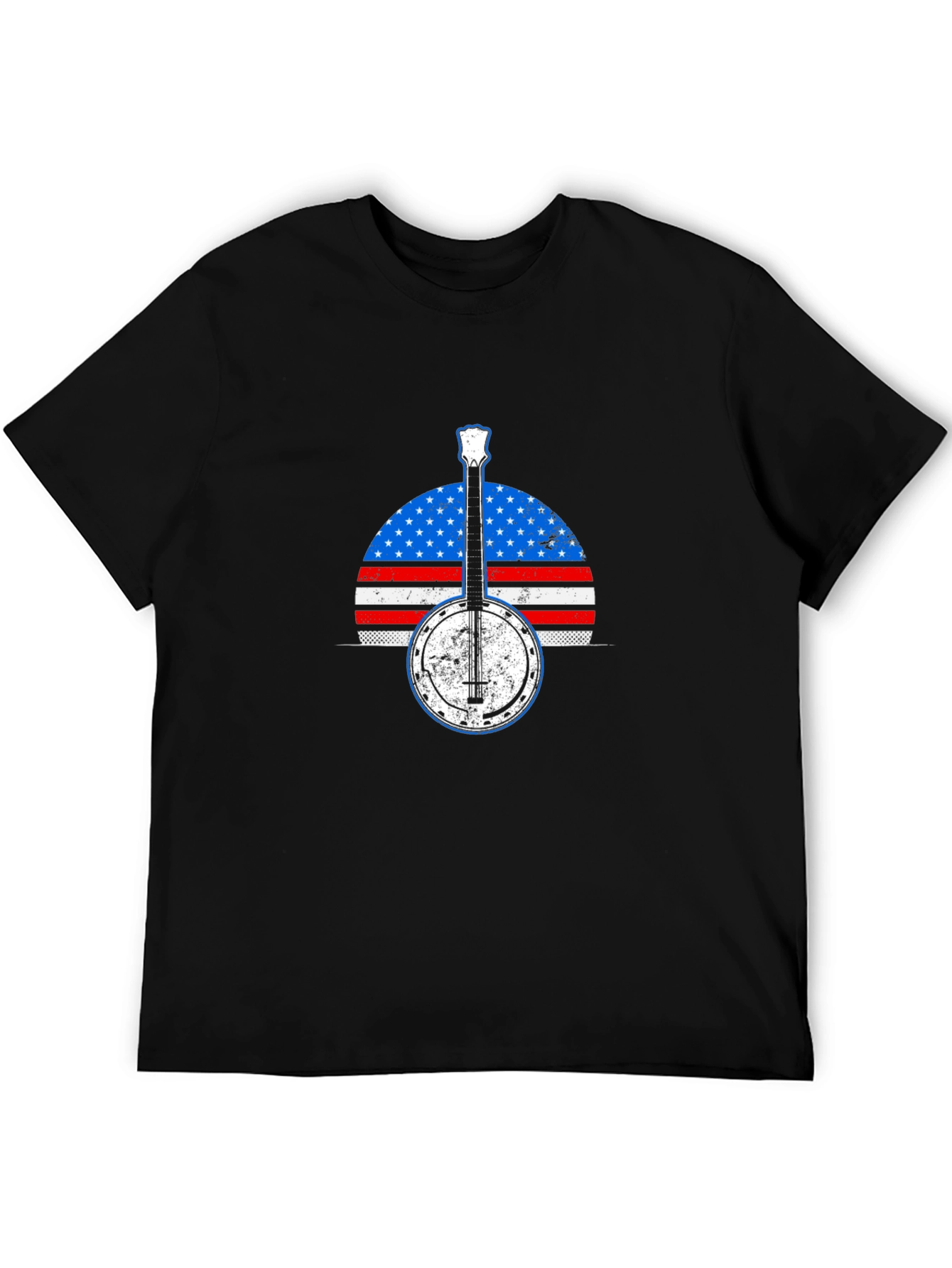 Banjo American Flag T-Shirt - Music Patriotic Tee