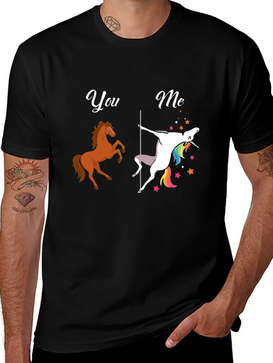 Funny Horse & Unicorn You Me T-Shirt