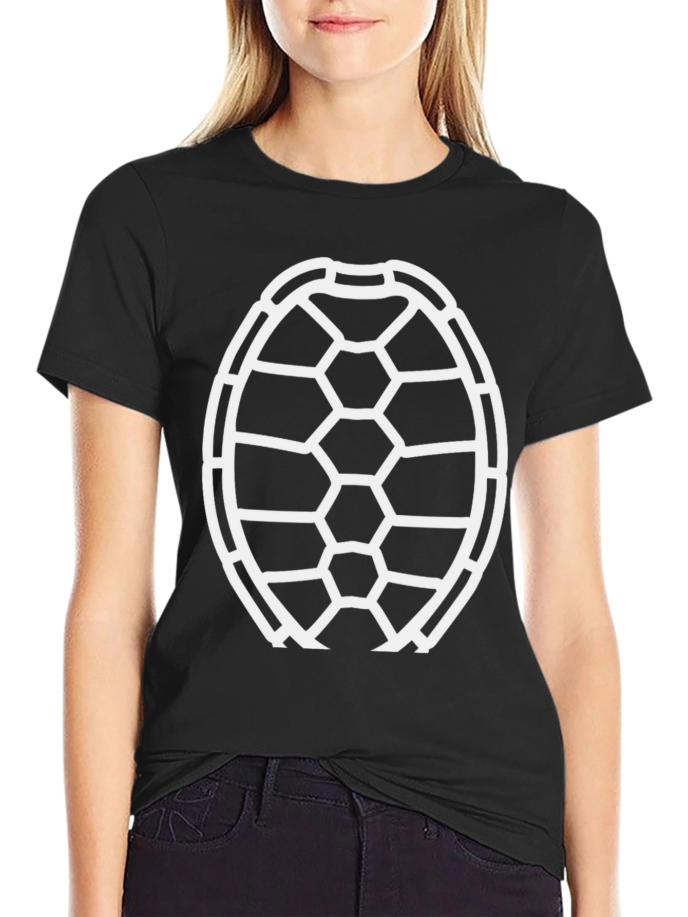 Turtle Shell Graphic T-Shirt - Black