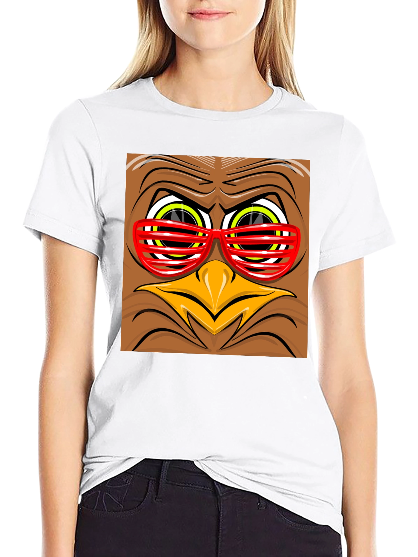 Funny Turkey Face Graphic Tee