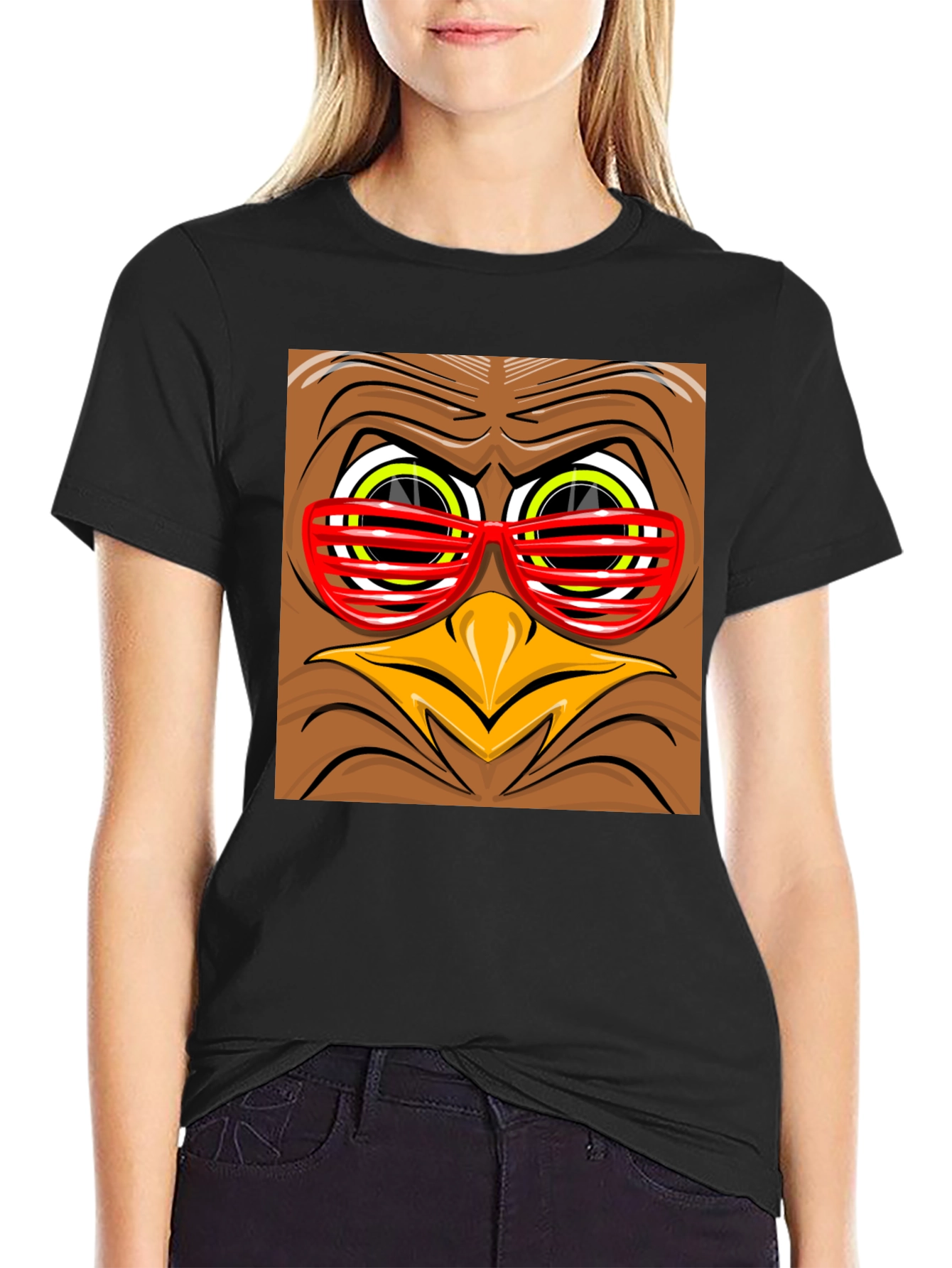 Funny Turkey Face Graphic Tee