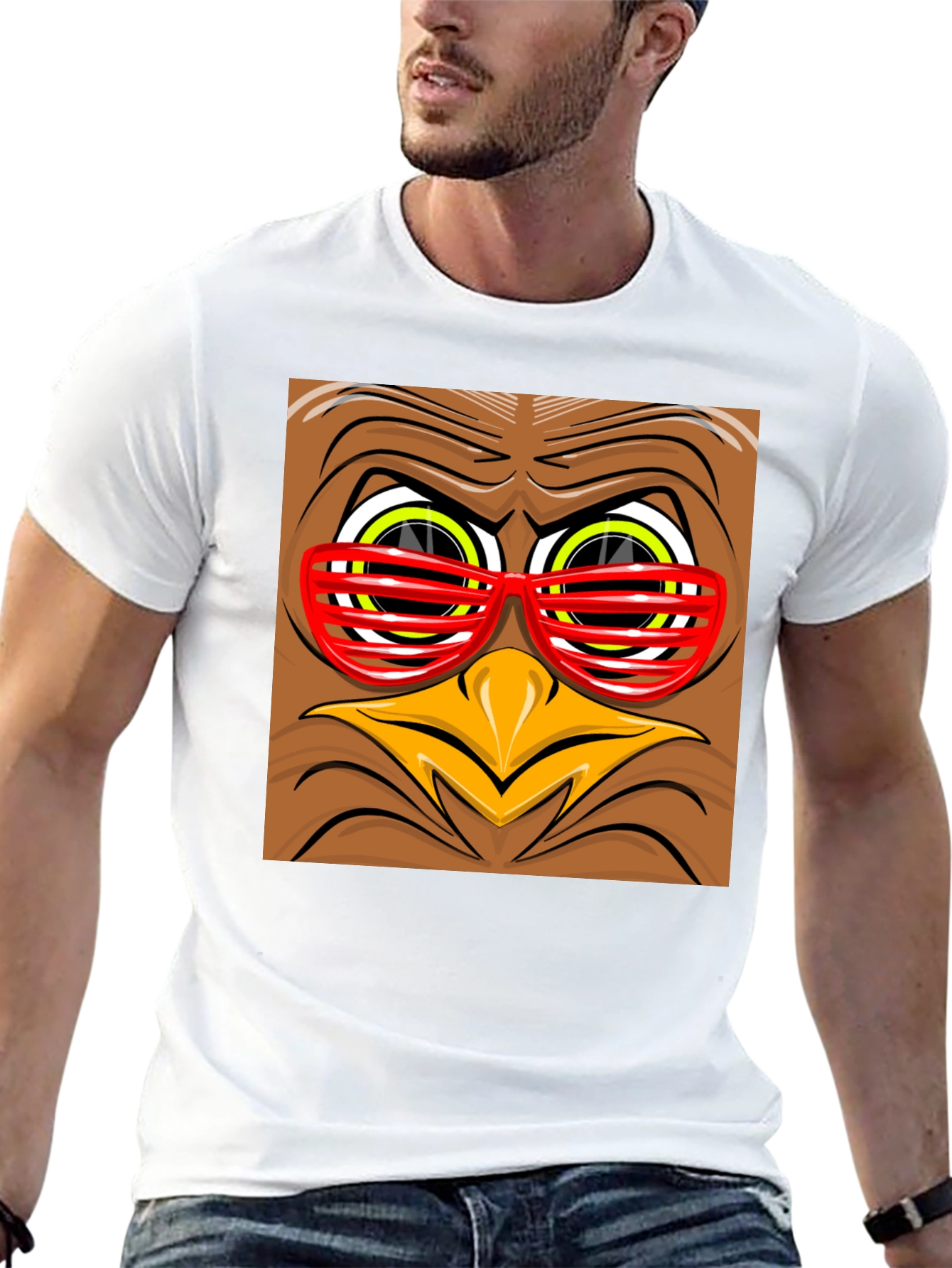 Funny Turkey Face Graphic Tee