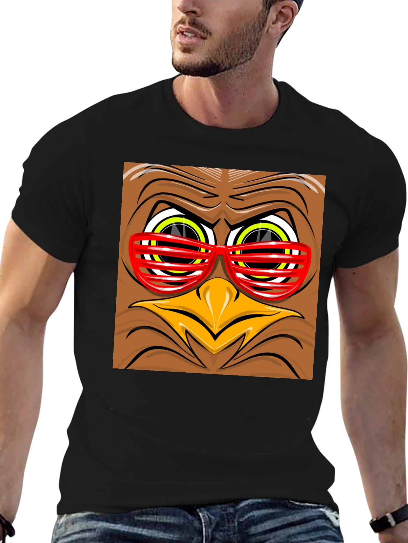 Funny Turkey Face Graphic Tee