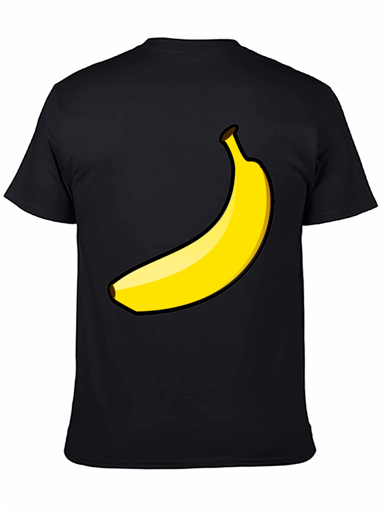 Banana Graphic Tee - Black Cotton Casual Shirt
