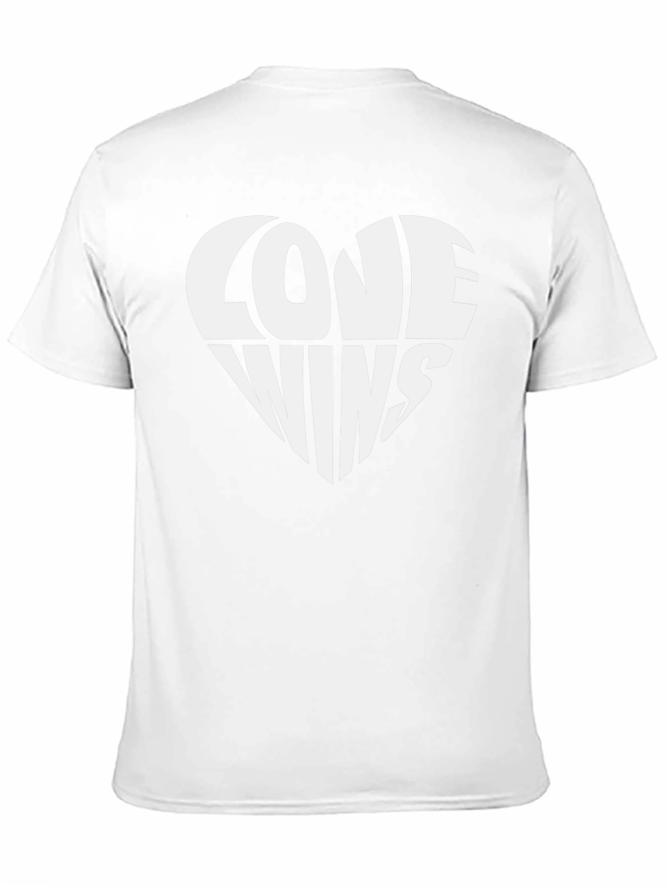 Love Wins Heart Graphic T-Shirt - Black