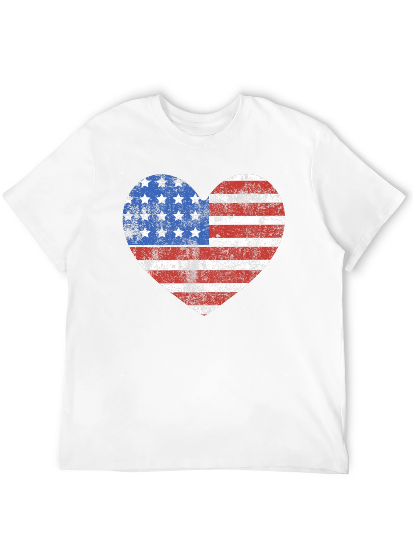 American Flag Heart Graphic T-Shirt