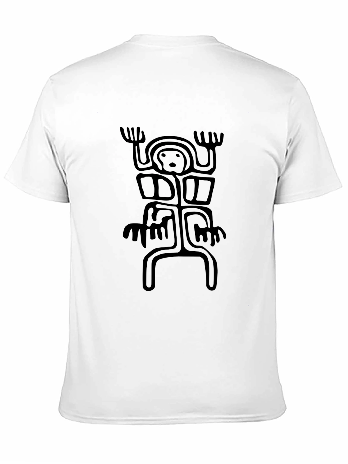 Tribal Glyph Graphic Black T-Shirt