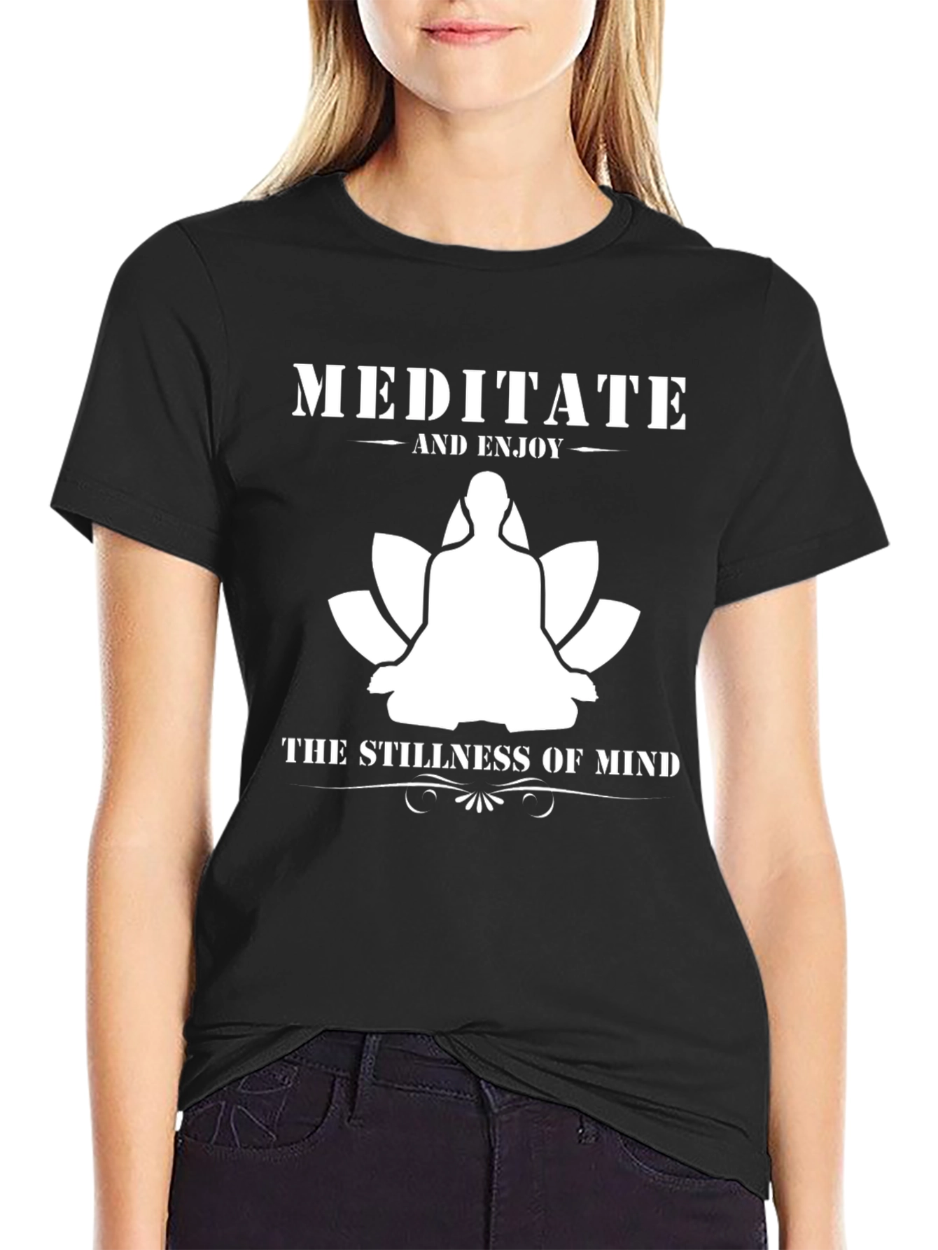 Meditate and Enjoy T-Shirt - Stillness of Mind