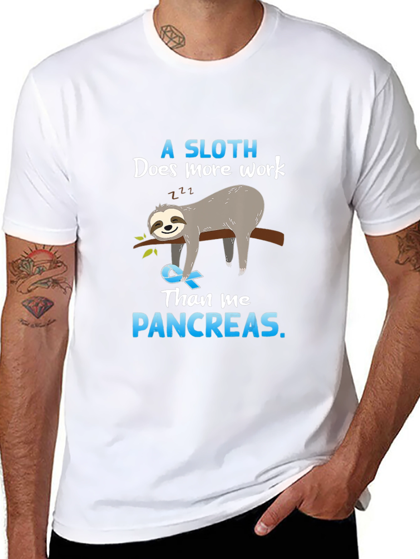 Sloth Pancreas Awareness T-Shirt