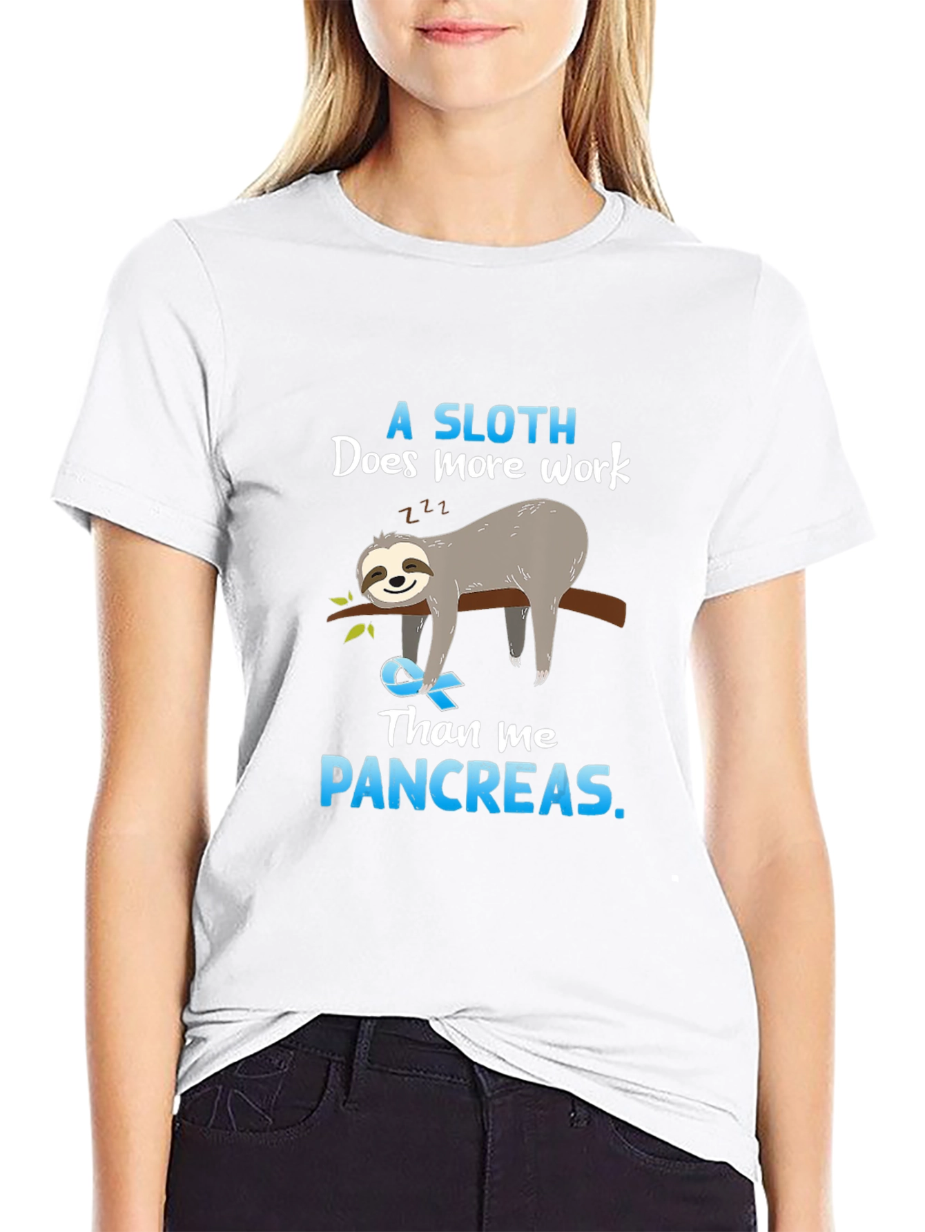 Sloth Pancreas Awareness T-Shirt