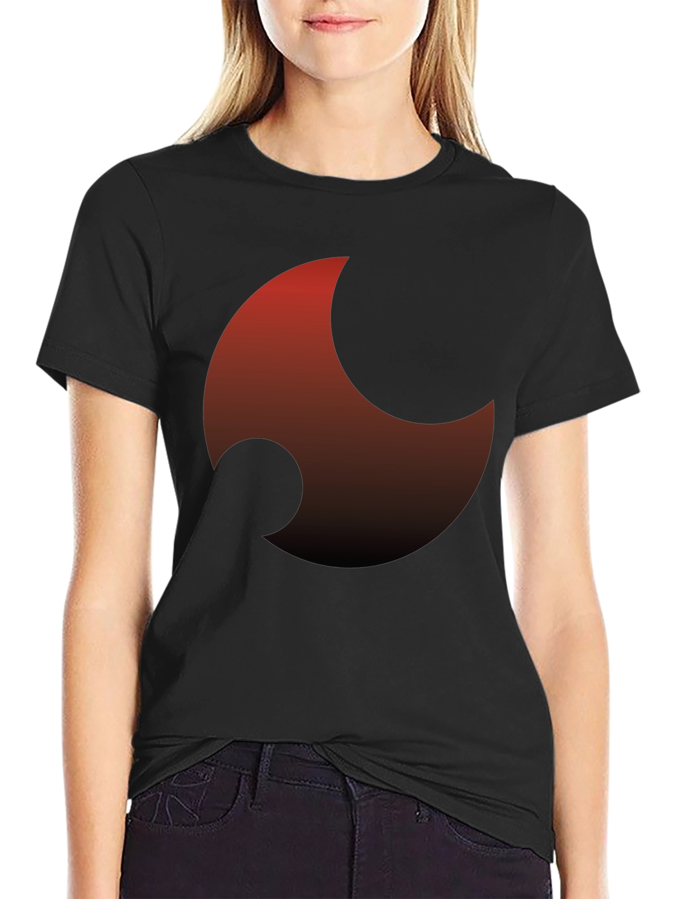Abstract Graphic Black T-Shirt - Modern Casual Wear