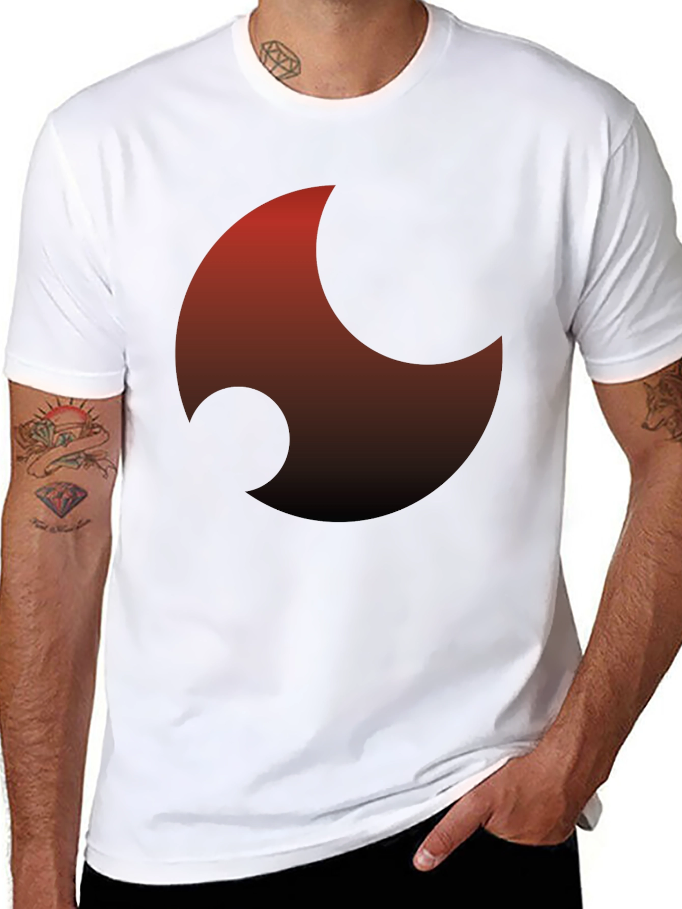 Abstract Graphic Black T-Shirt - Modern Casual Wear