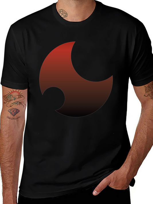 Abstract Graphic Black T-Shirt - Modern Casual Wear