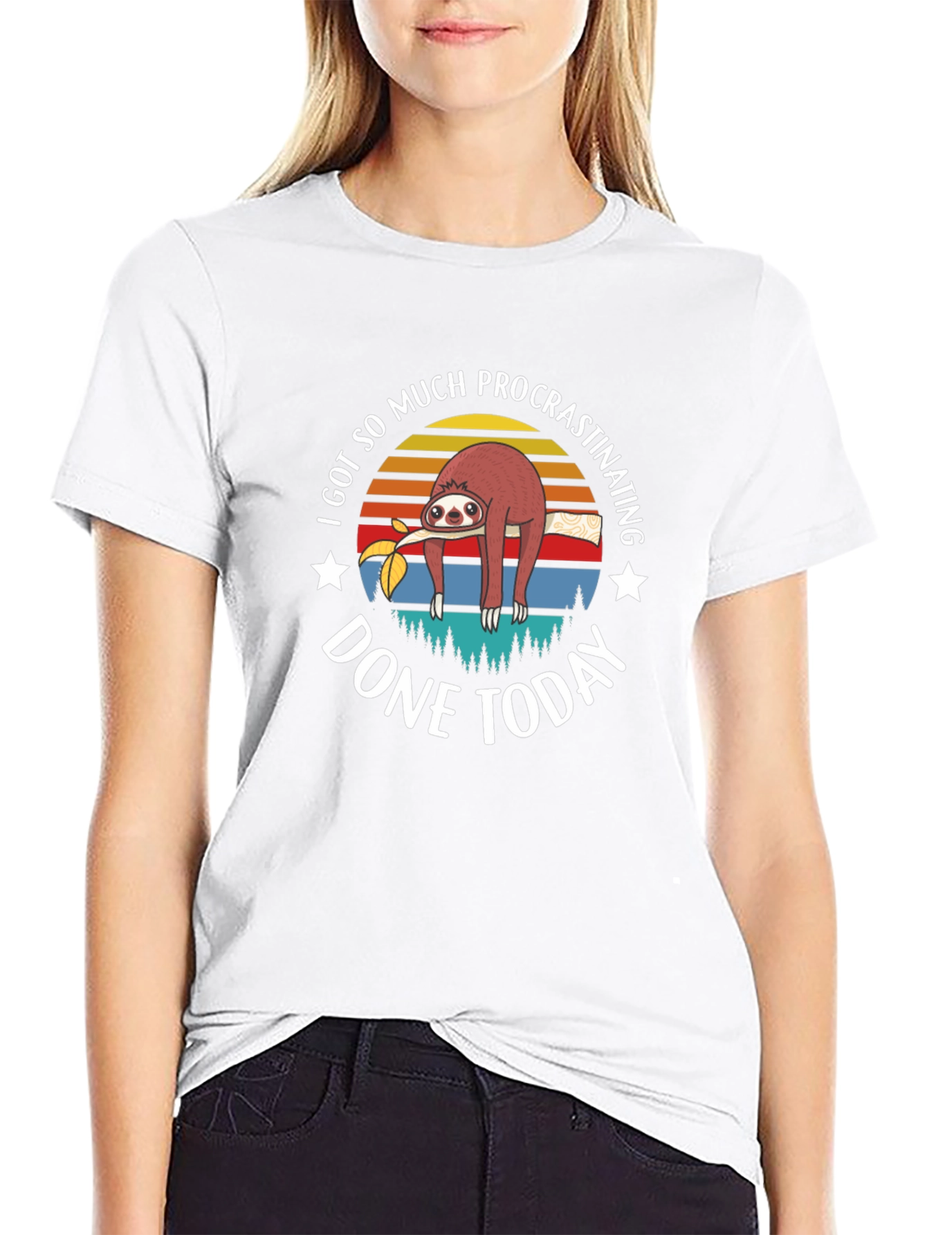 Funny Sloth Procrastination T-Shirt