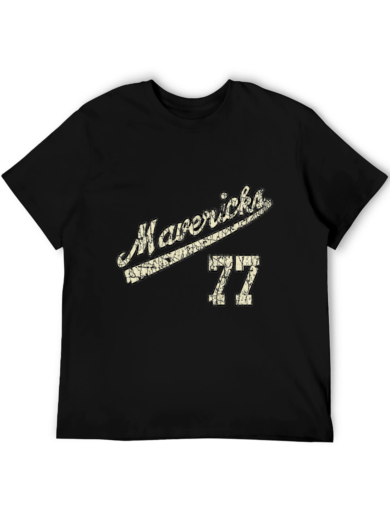 Mavericks 77 Black Cotton T-Shirt