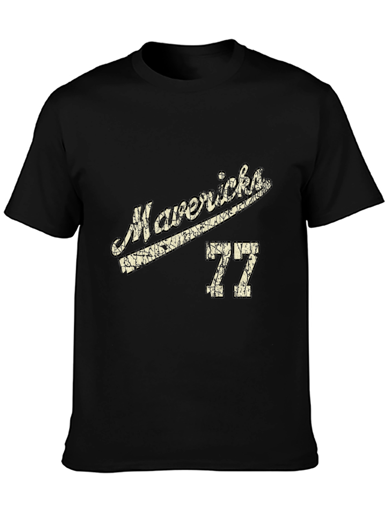 Mavericks 77 Black Cotton T-Shirt