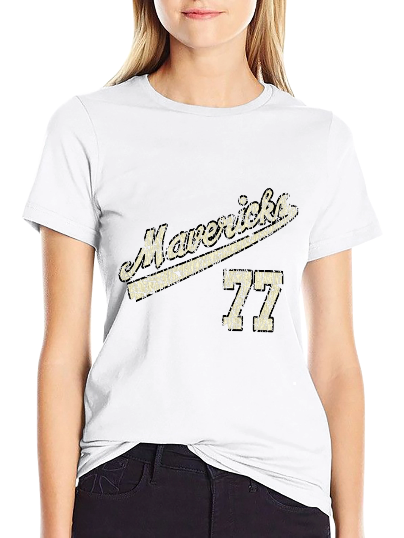 Mavericks 77 Black Cotton T-Shirt