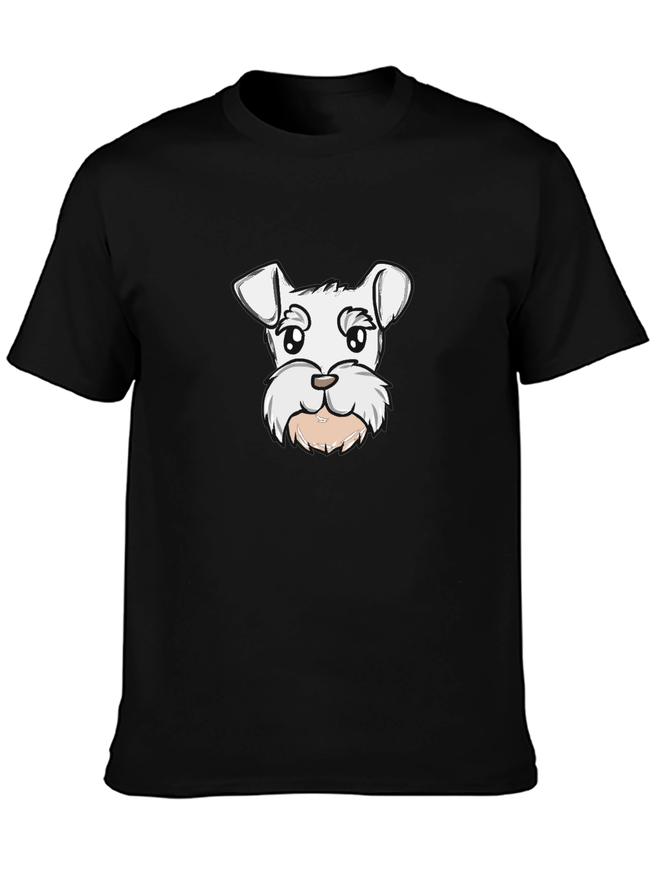 Dog Graphic Tee - Black Cotton Blend