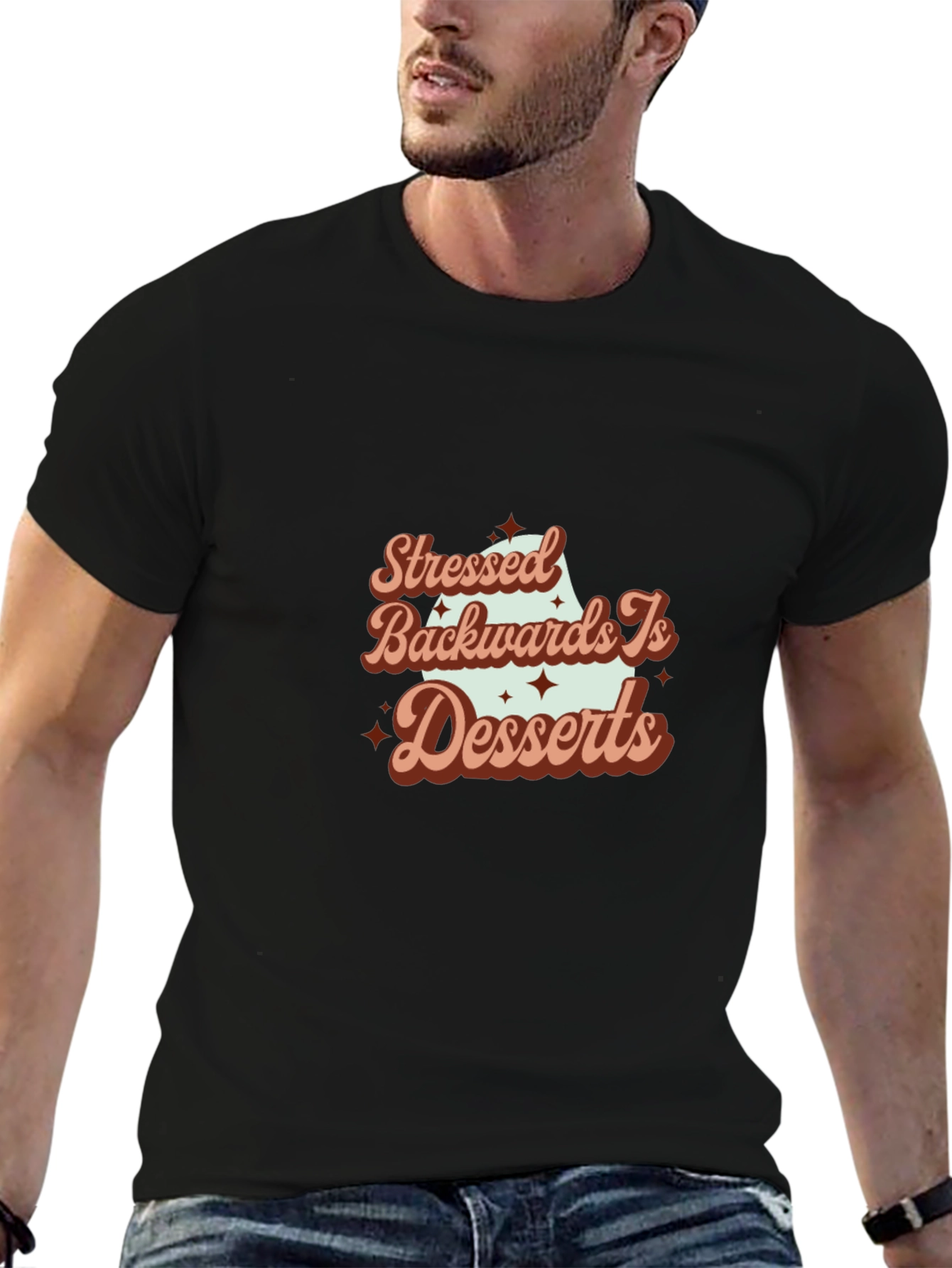 Stressed Backwards is Desserts Graphic Tee