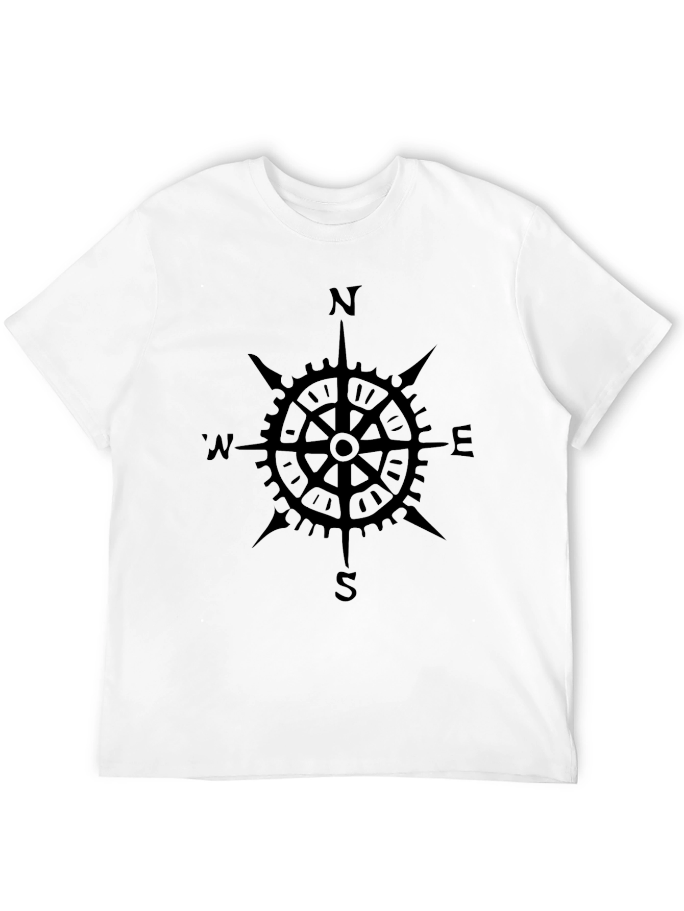 Compass Rose Graphic Black T-Shirt