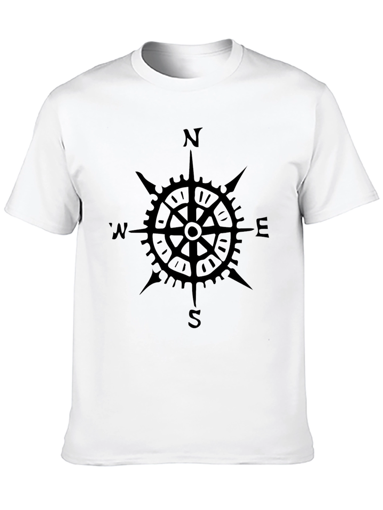 Compass Rose Graphic Black T-Shirt