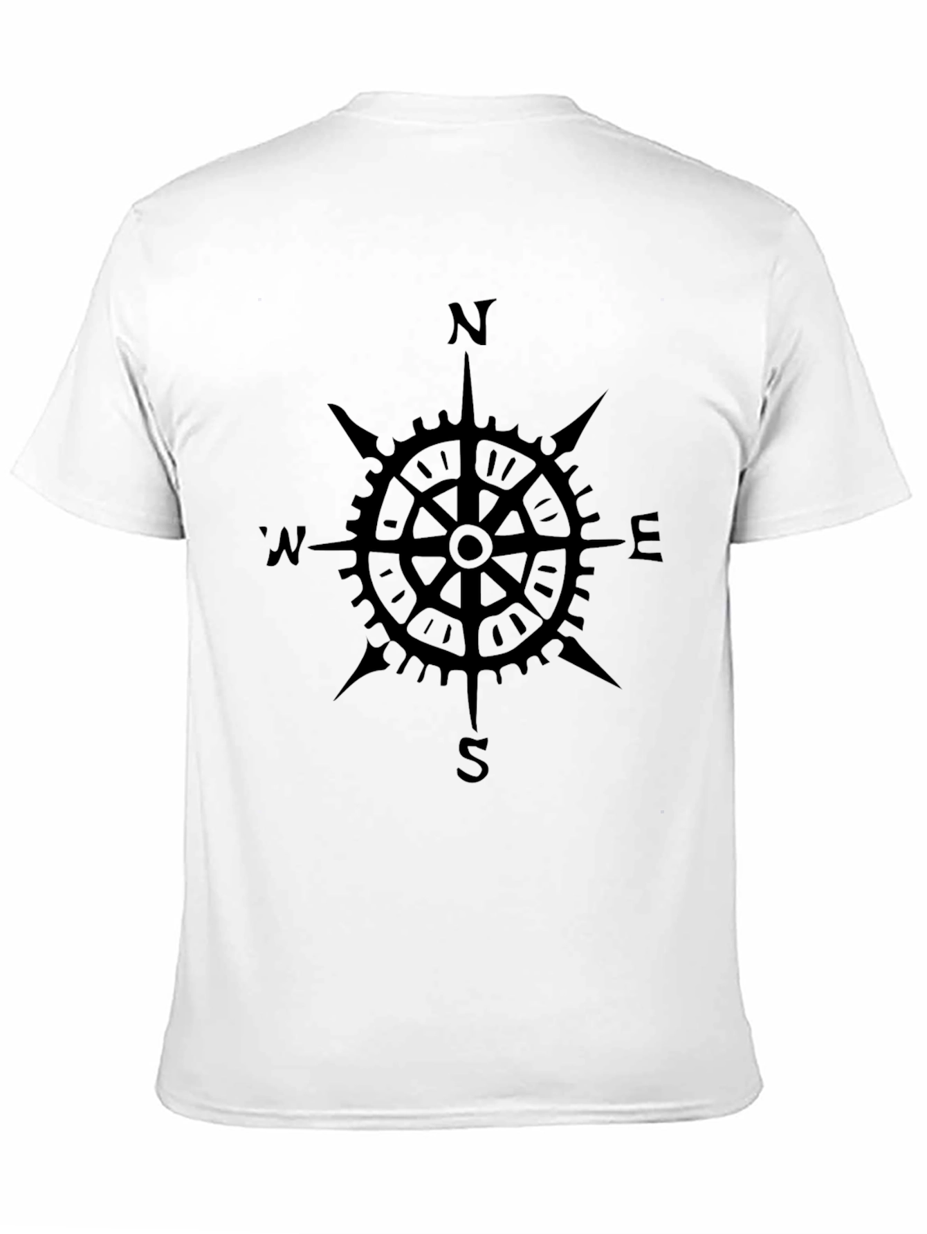 Compass Rose Graphic Black T-Shirt