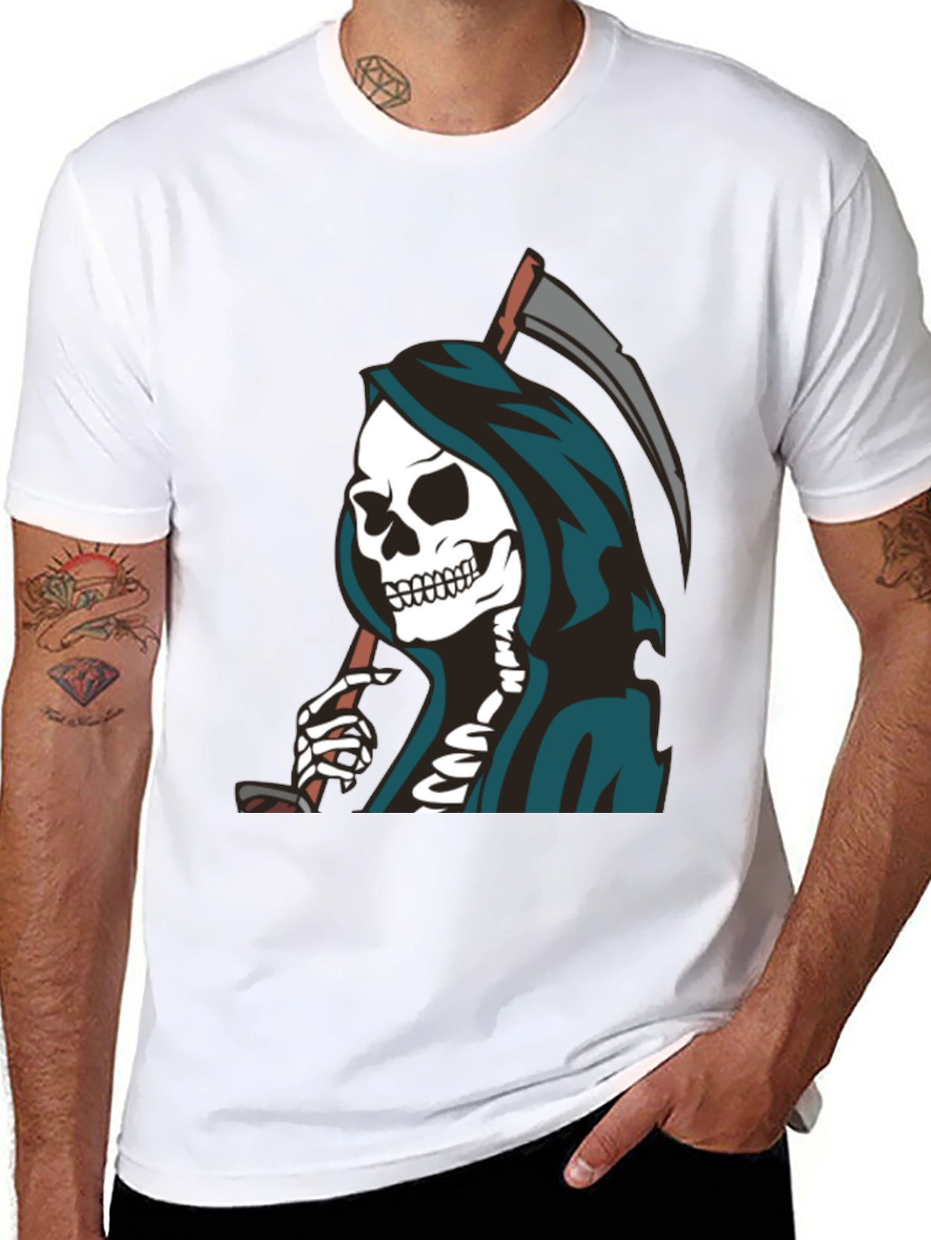 Grim Reaper Graphic Tee - Dark Humor T-Shirt