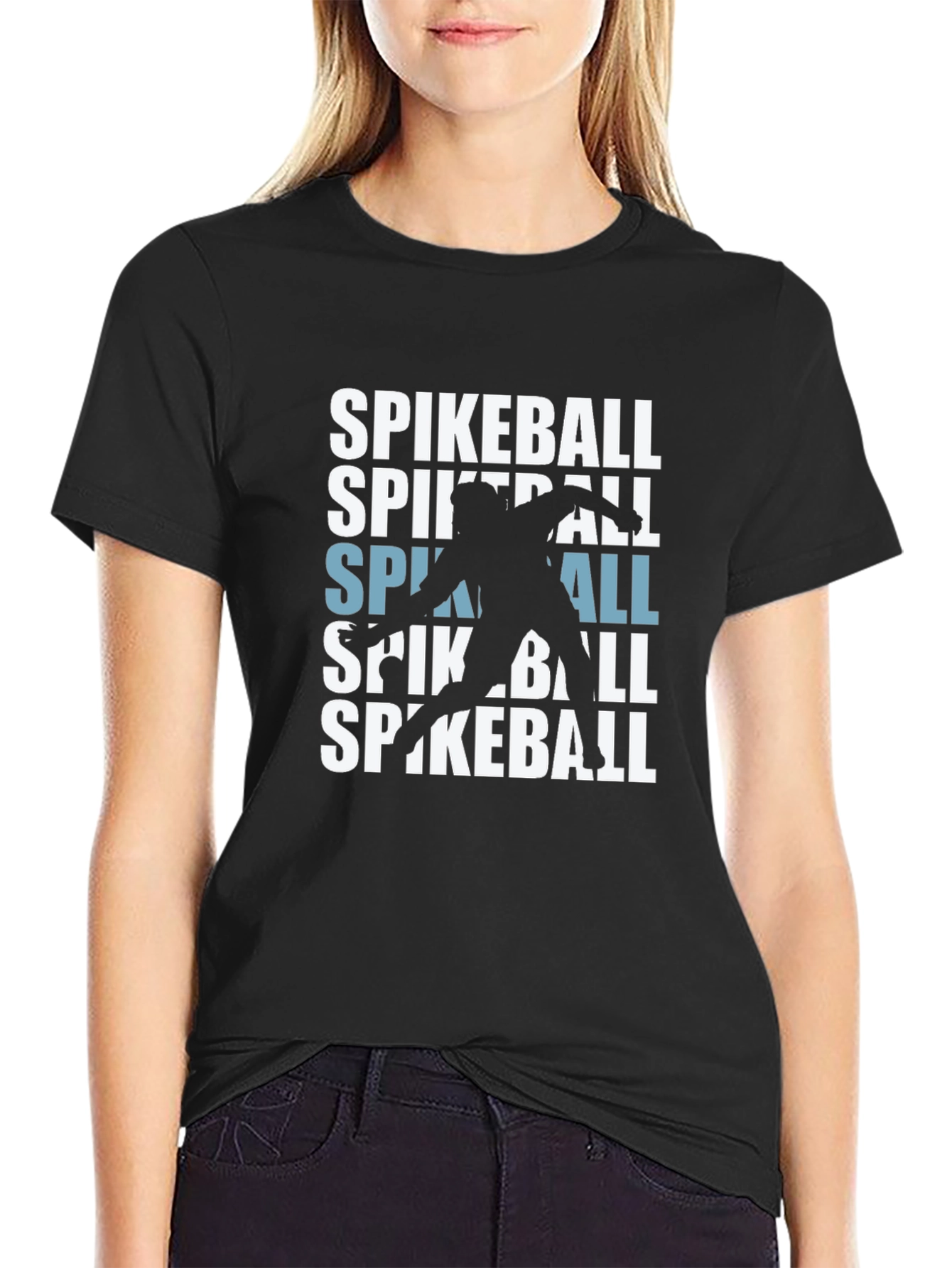 Spikeball Graphic Tee - Black Cotton Blend