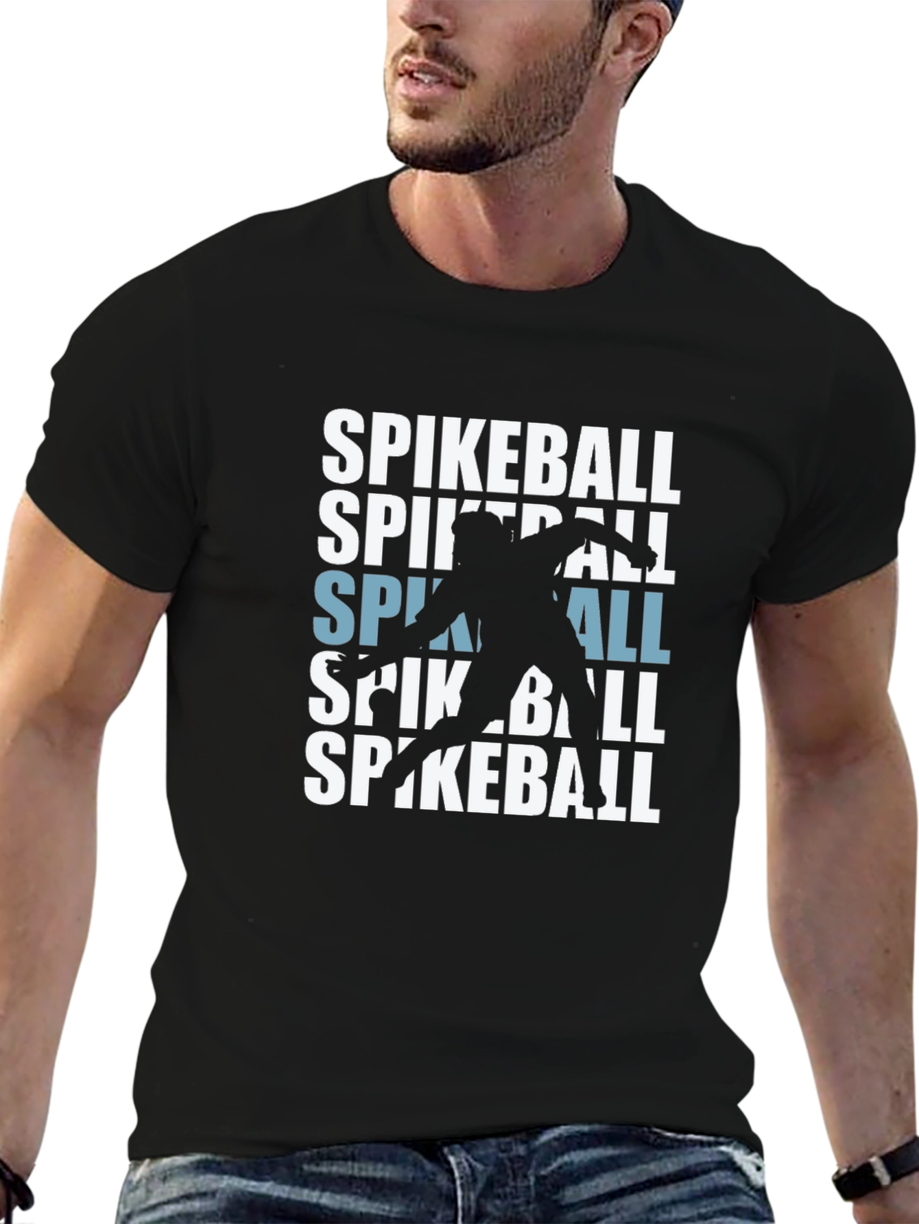 Spikeball Graphic Tee - Black Cotton Blend