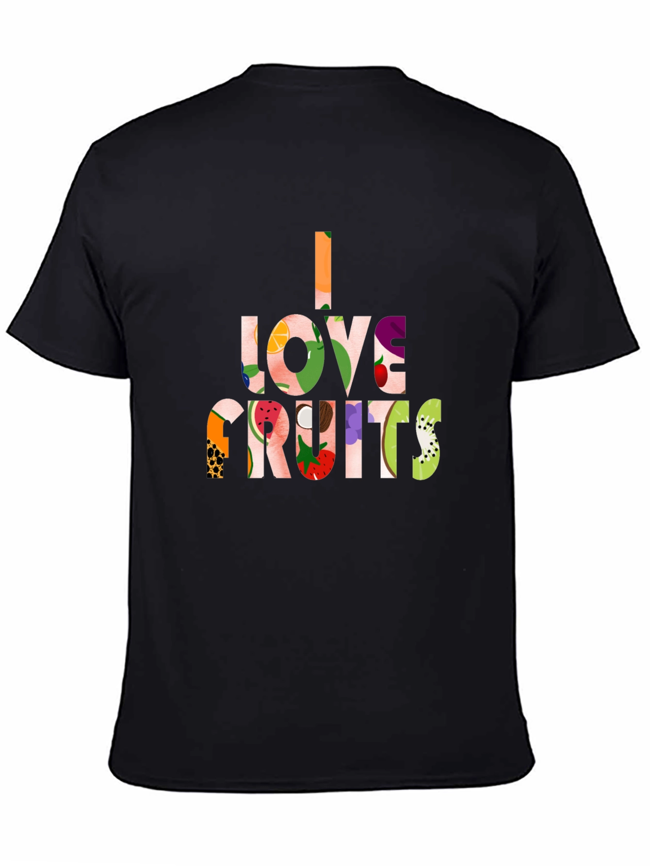 I Love Fruits Black T-Shirt
