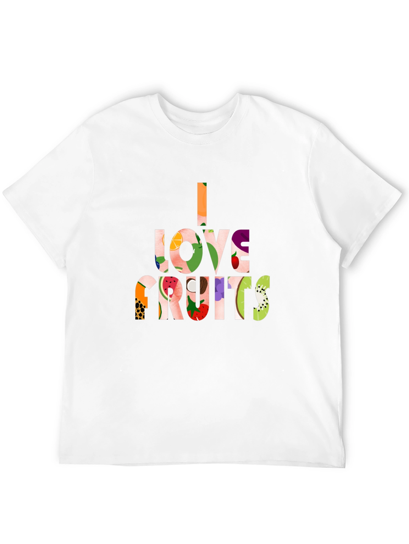 I Love Fruits Black T-Shirt