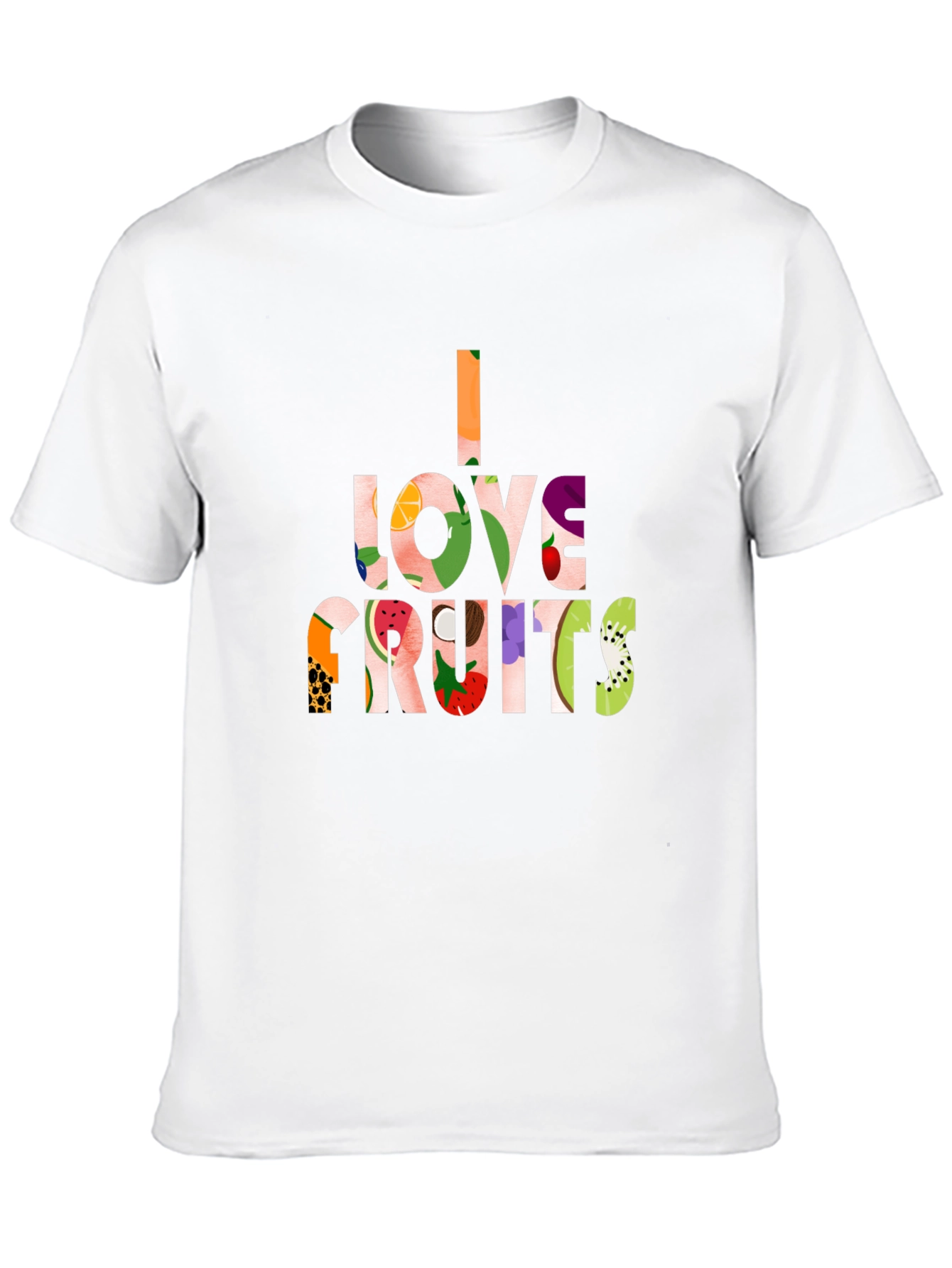I Love Fruits Black T-Shirt