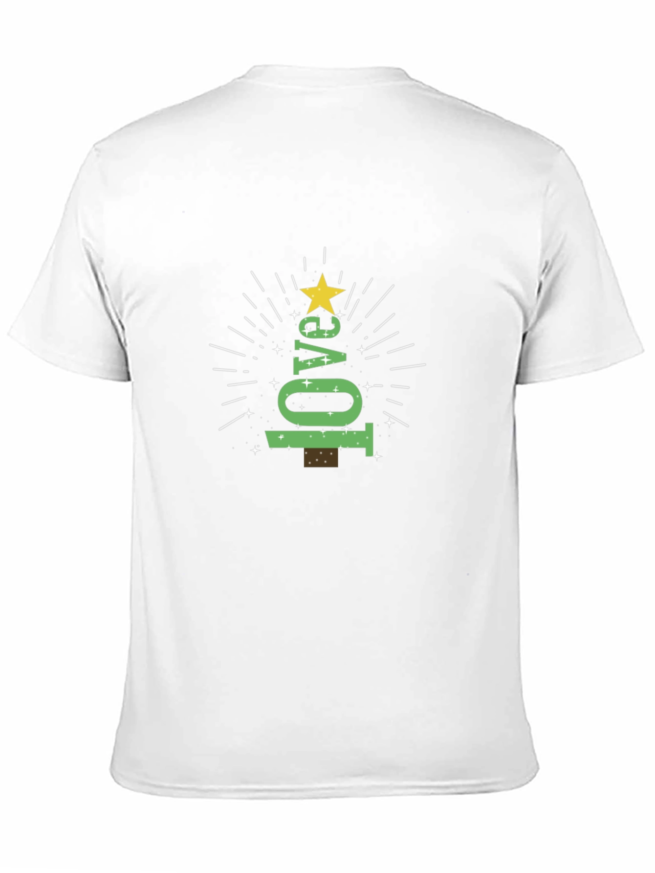 Festive Love Tree Graphic Tee - Black