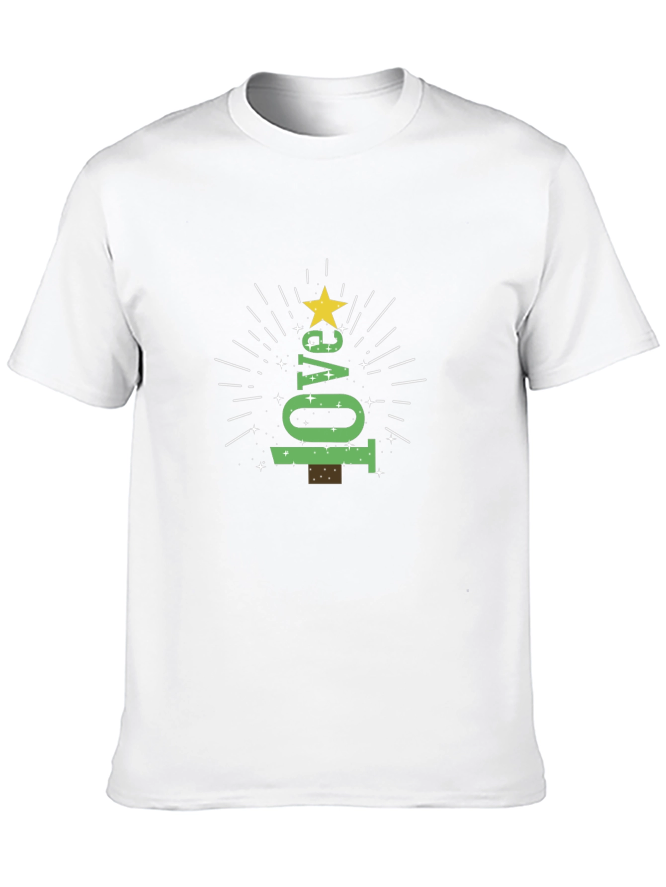 Festive Love Tree Graphic Tee - Black