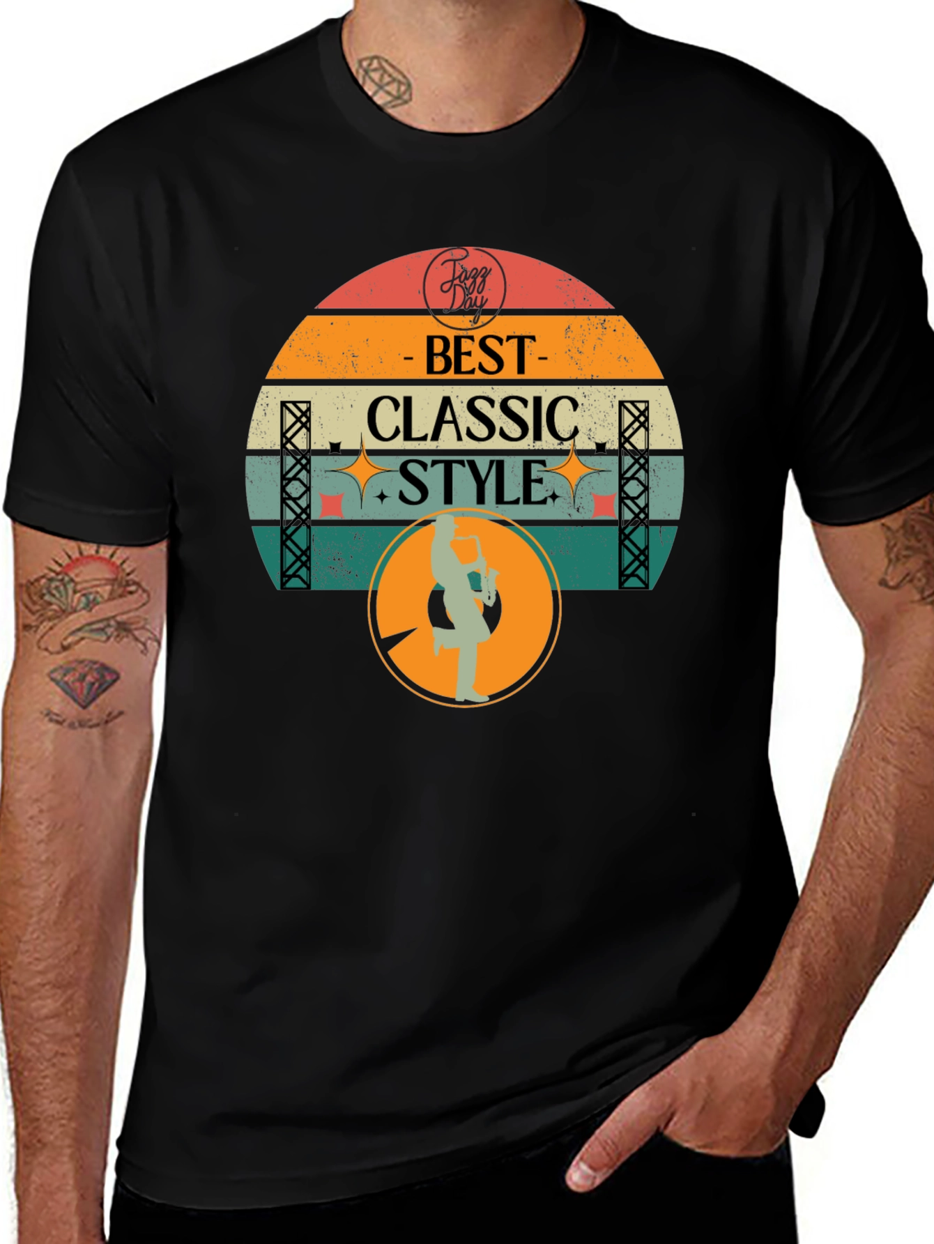 Retro Jazz Day Best Classic Style Graphic T-Shirt
