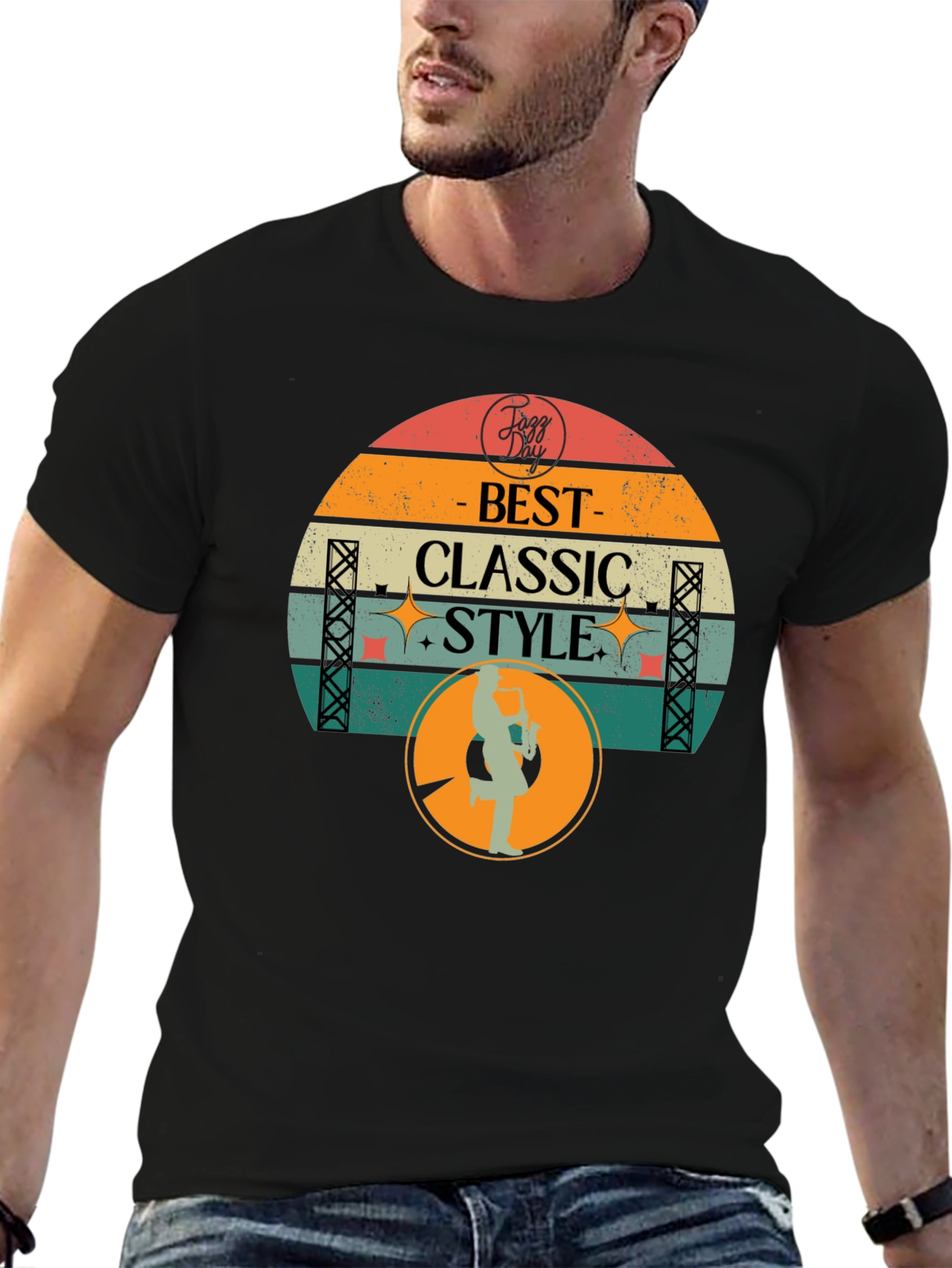 Retro Jazz Day Best Classic Style Graphic T-Shirt