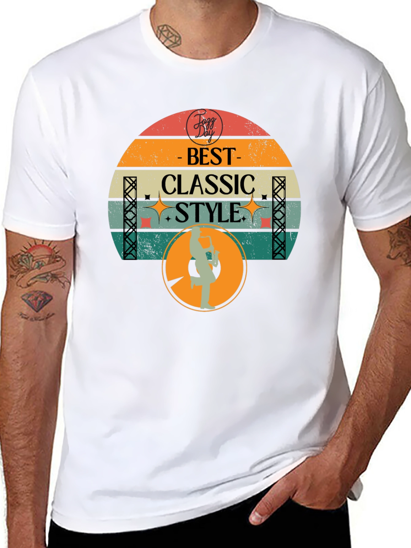 Retro Jazz Day Best Classic Style Graphic T-Shirt