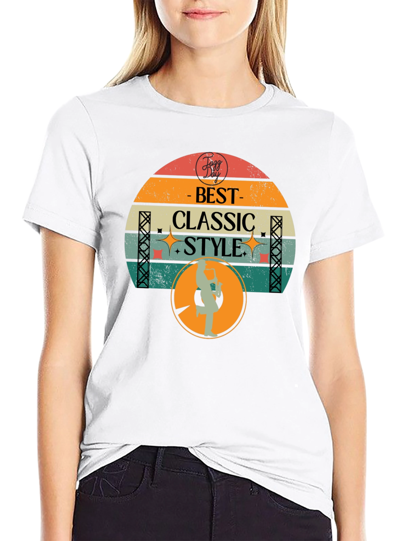 Retro Jazz Day Best Classic Style Graphic T-Shirt