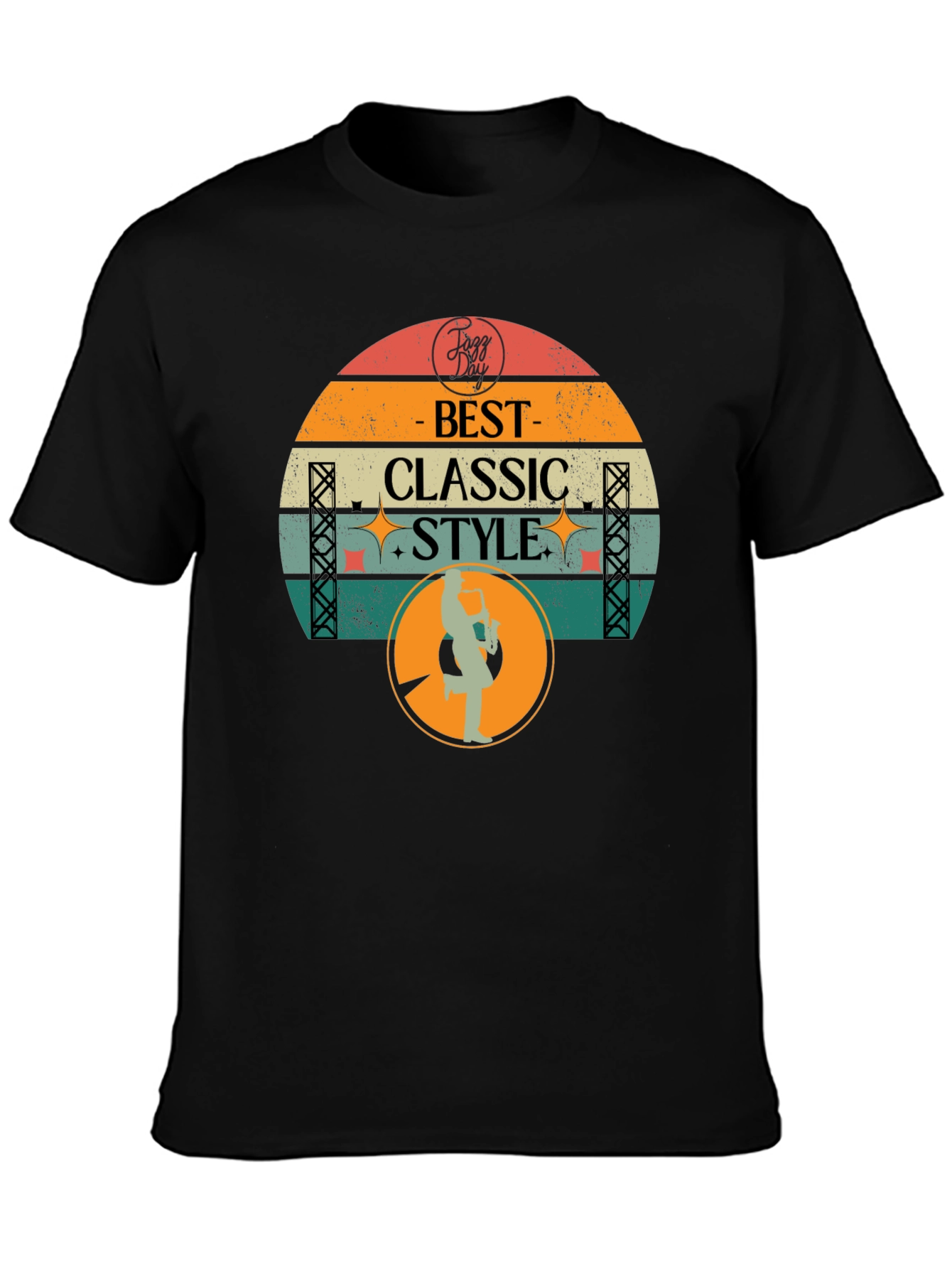 Retro Jazz Day Best Classic Style Graphic T-Shirt