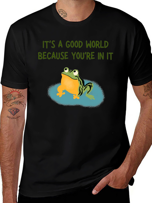 Frog Graphic Tee - Its A Good World
