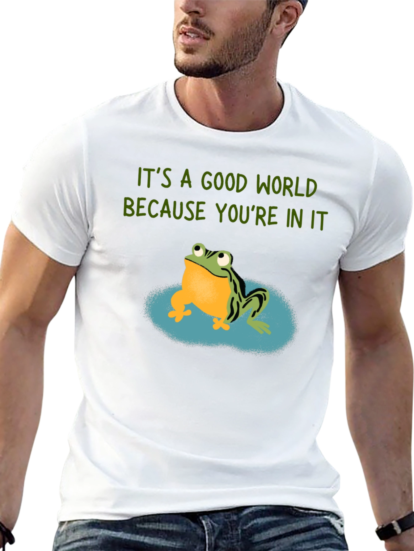 Frog Graphic Tee - Its A Good World