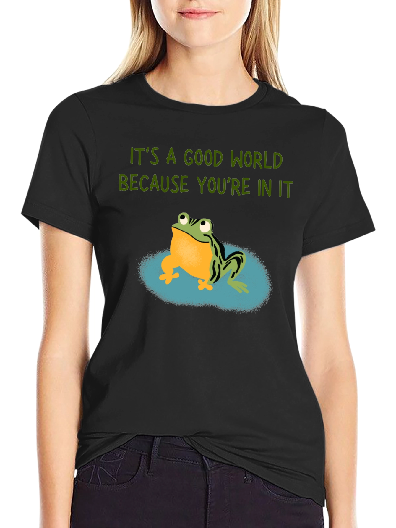Frog Graphic Tee - Its A Good World